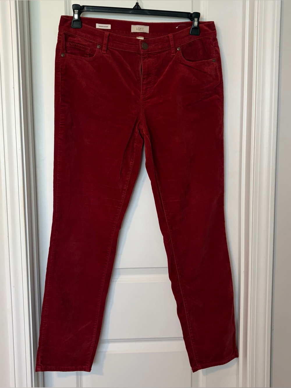 Loft Deep Red Corduroy Pants
Size 10
